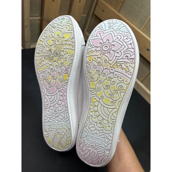 BOBS Womens B Cute Sneakers Wide Fit Canvas White 8W Wide - Picture 8 of 9